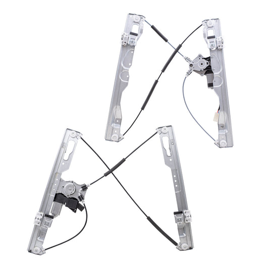 Part Front & Rear Driver Side Power Window Regulators w/Motor Set Compatible with 2011-2014 Ford F-150 Crew Cab ONLY