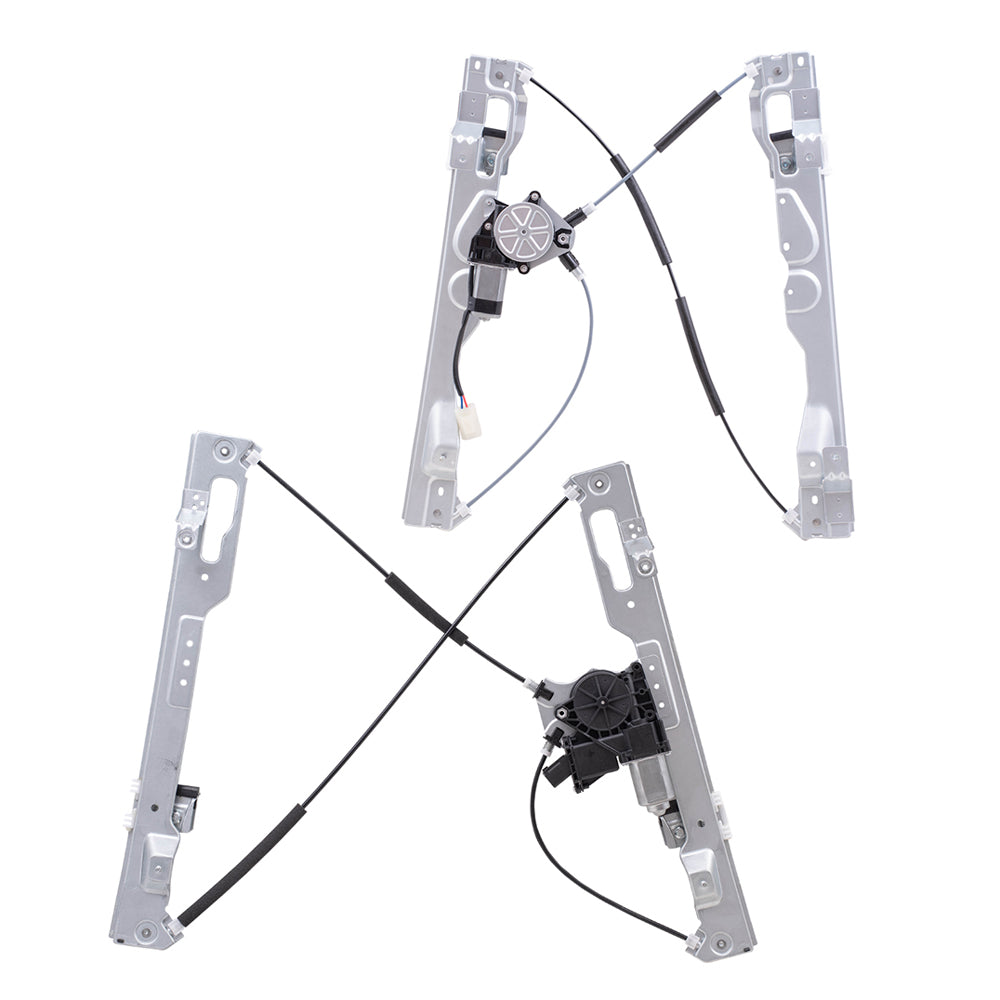Part Front & Rear Driver Side Power Window Regulators w/Motor Set Compatible with 2011-2014 Ford F-150 Crew Cab ONLY