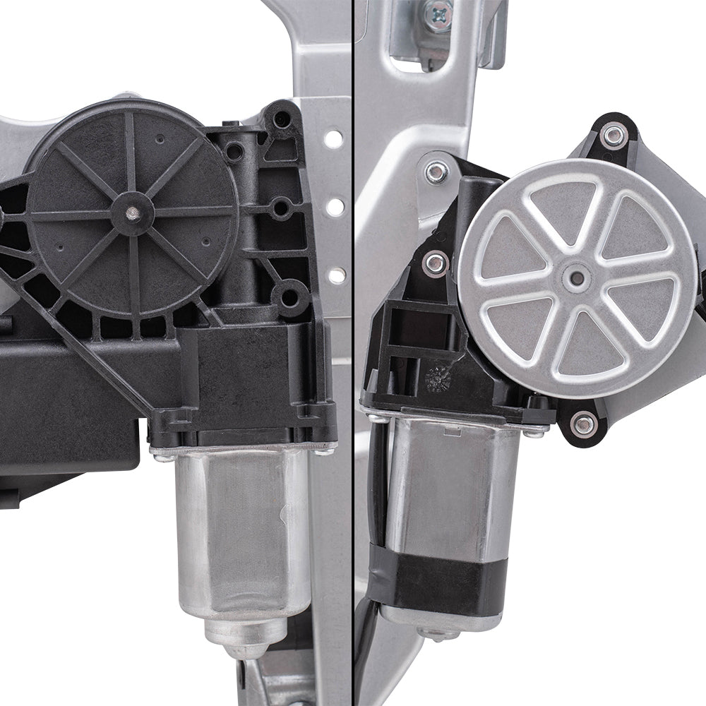 Part Front & Rear Driver Side Power Window Regulators w/Motor Set Compatible with 2011-2014 Ford F-150 Crew Cab ONLY