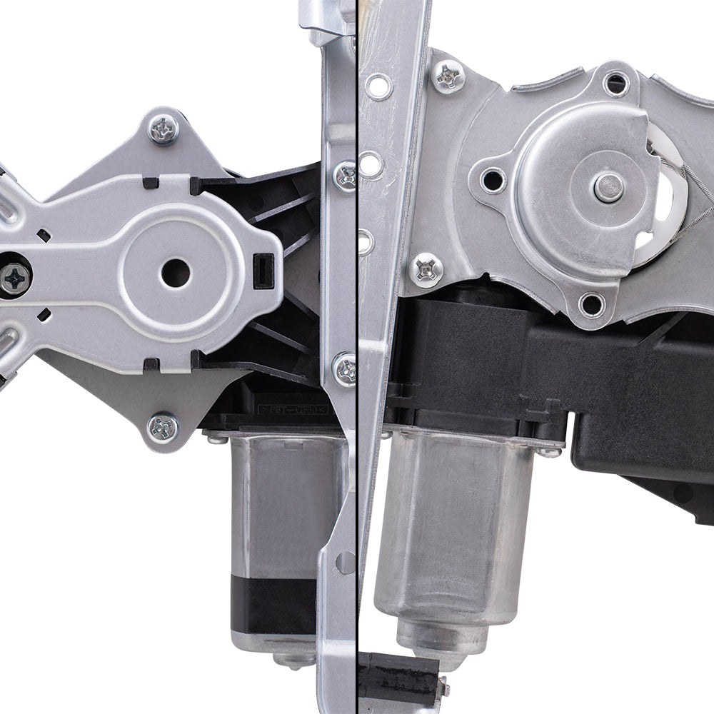 Part Front & Rear Driver Side Power Window Regulators w/Motor Set Compatible with 2011-2014 Ford F-150 Crew Cab ONLY