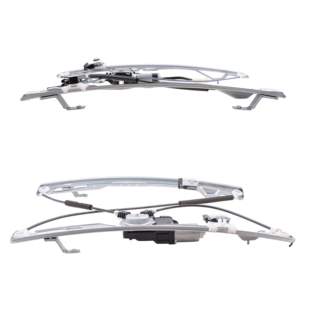 Part Front & Rear Driver Side Power Window Regulators w/Motor Set Compatible with 2011-2014 Ford F-150 Crew Cab ONLY