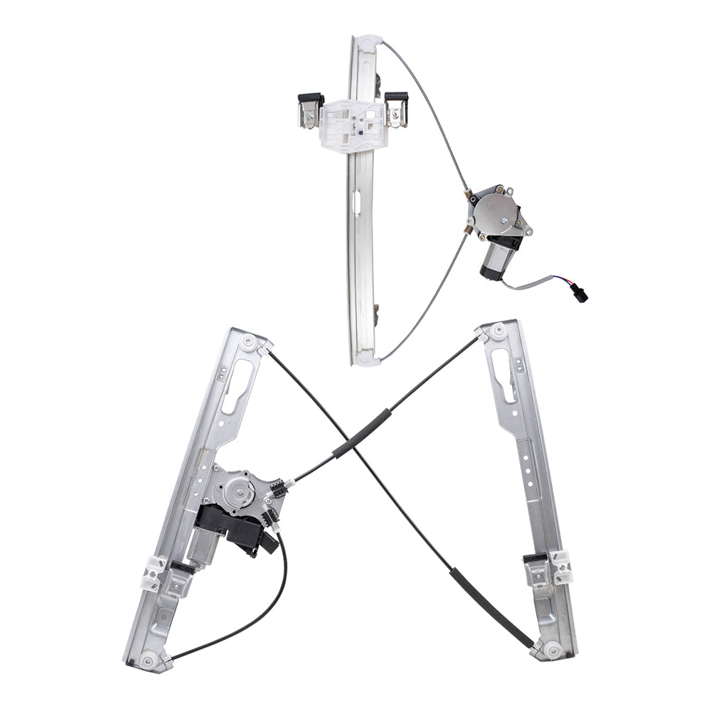 Part Front & Rear Driver Side Power Window Regulators w/Motor Set Compatible with 2011-2014 Ford F-150 Extended Cab ONLY