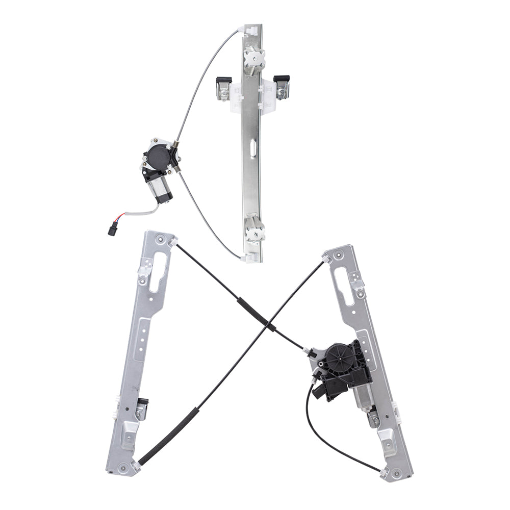 Part Front & Rear Driver Side Power Window Regulators w/Motor Set Compatible with 2011-2014 Ford F-150 Extended Cab ONLY