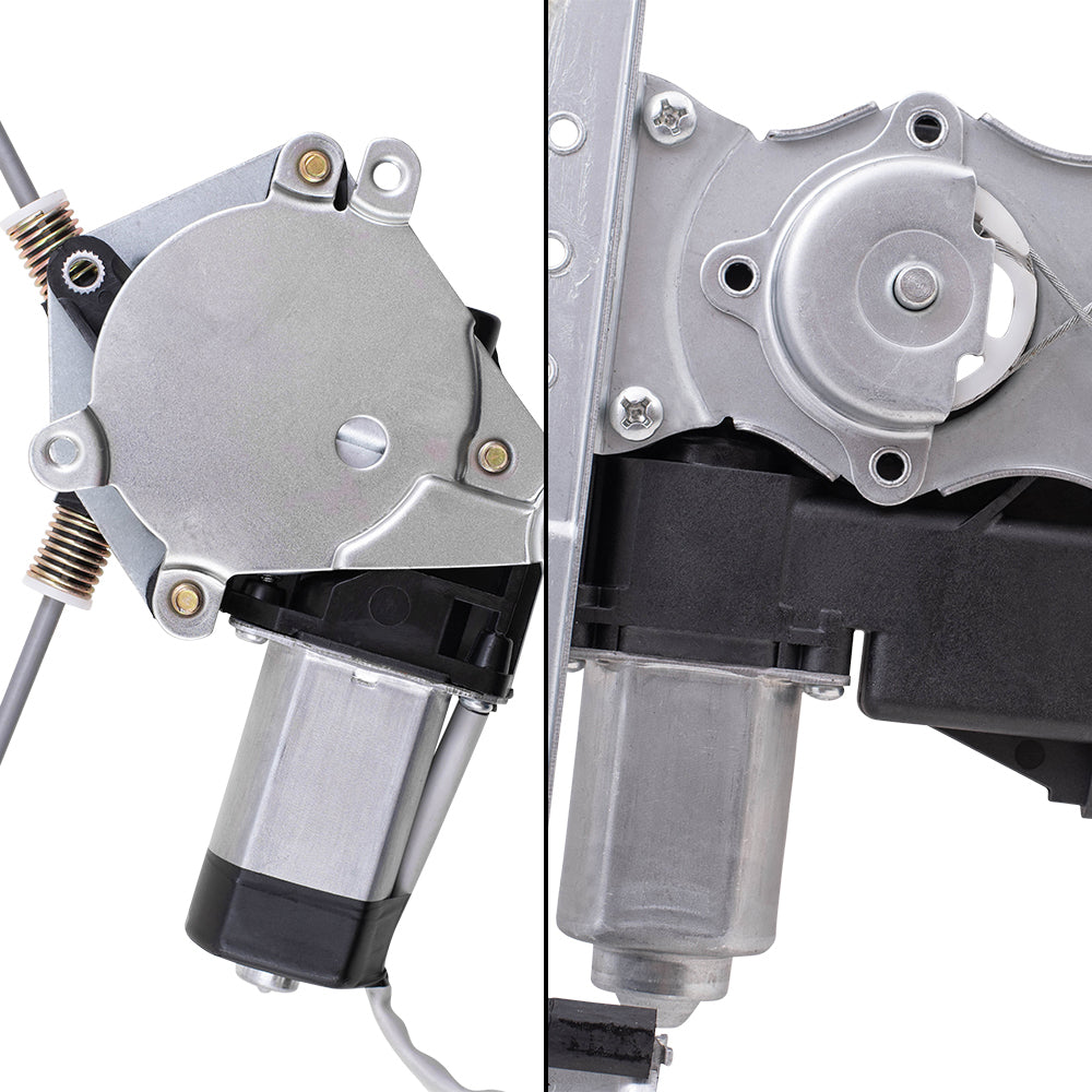 Part Front & Rear Driver Side Power Window Regulators w/Motor Set Compatible with 2011-2014 Ford F-150 Extended Cab ONLY