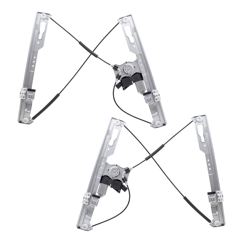 Part Front Driver & Passenger Side Power Window Regulators with Motor Set Compatible with 2011-2014 Ford F-150