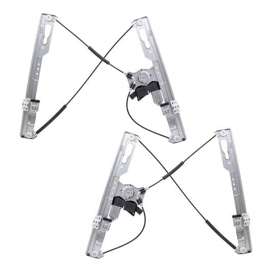 Part Front Driver & Passenger Side Power Window Regulators with Motor Set Compatible with 2011-2014 Ford F-150