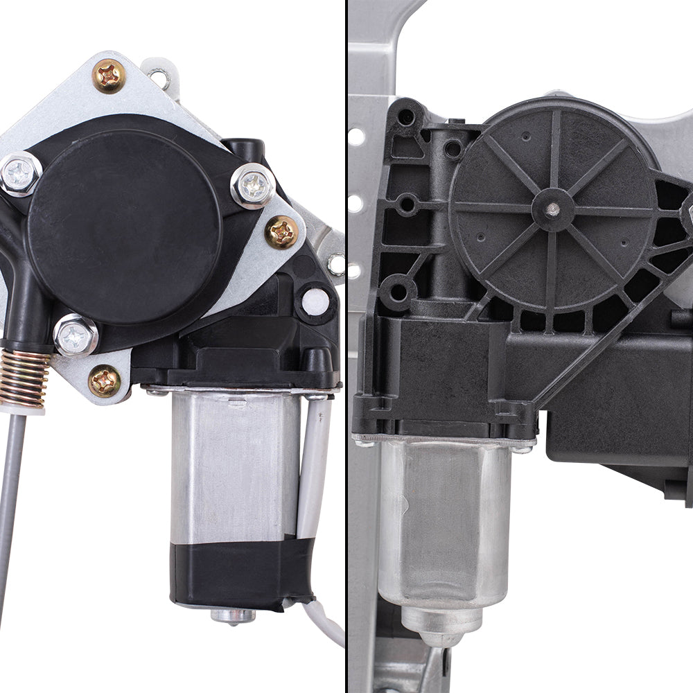 Part Driver & Passenger Side Power Window Regulators w/Motor 4 Piece Set Compatible with 2011-2014 Ford F-150 Extended Cab ONLY