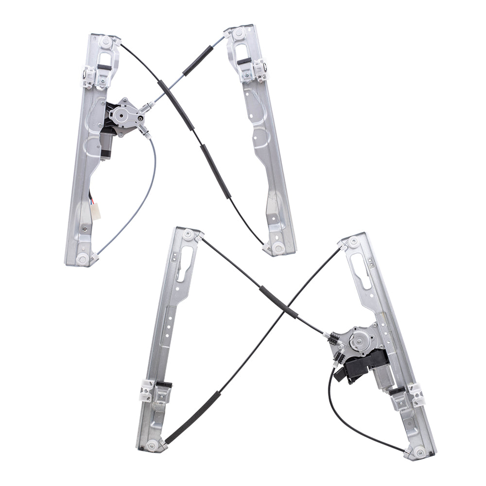 Part Front & Rear Passenger Side Power Window Regulators w/Motor Set Compatible with 2011-2014 Ford F-150 Crew Cab ONLY