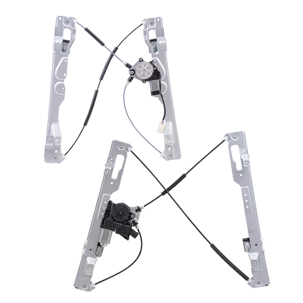 Part Front & Rear Passenger Side Power Window Regulators w/Motor Set Compatible with 2011-2014 Ford F-150 Crew Cab ONLY