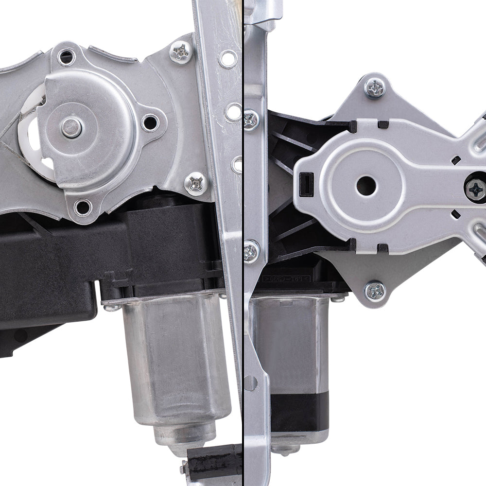 Part Front & Rear Passenger Side Power Window Regulators w/Motor Set Compatible with 2011-2014 Ford F-150 Crew Cab ONLY