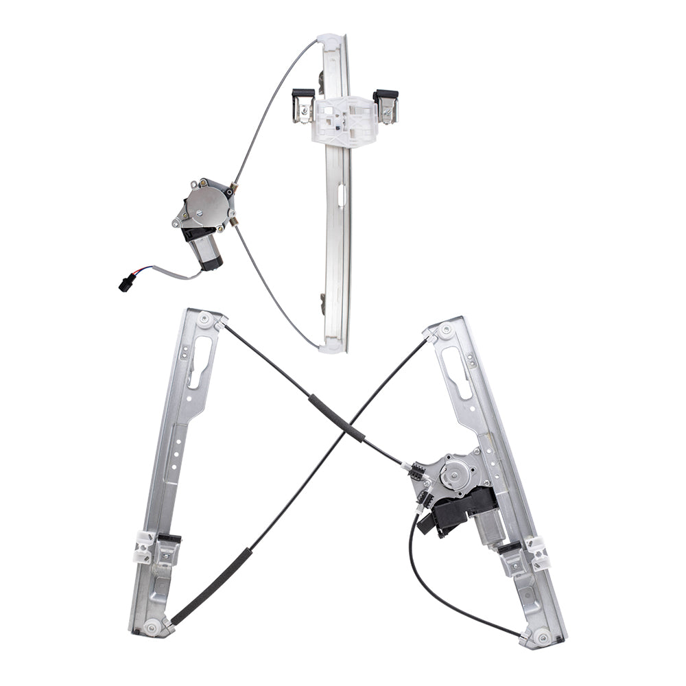 Part Front & Rear Passenger Side Power Window Regulators w/Motor Set Compatible with 2011-2014 Ford F-150 Extended Cab ONLY