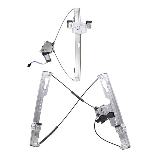 Part Front & Rear Passenger Side Power Window Regulators w/Motor Set Compatible with 2011-2014 Ford F-150 Extended Cab ONLY