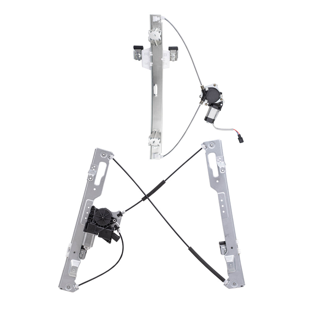 Part Front & Rear Passenger Side Power Window Regulators w/Motor Set Compatible with 2011-2014 Ford F-150 Extended Cab ONLY