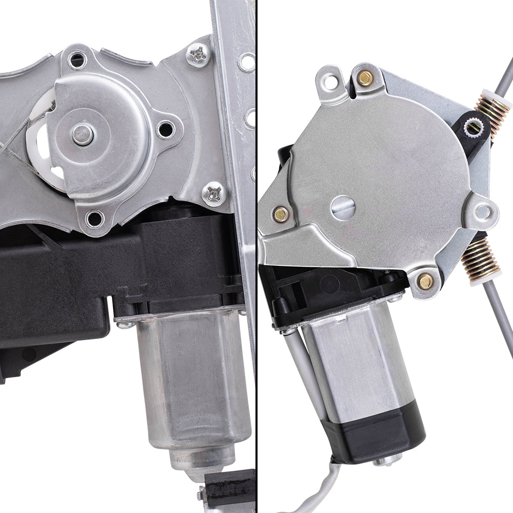 Part Front & Rear Passenger Side Power Window Regulators w/Motor Set Compatible with 2011-2014 Ford F-150 Extended Cab ONLY