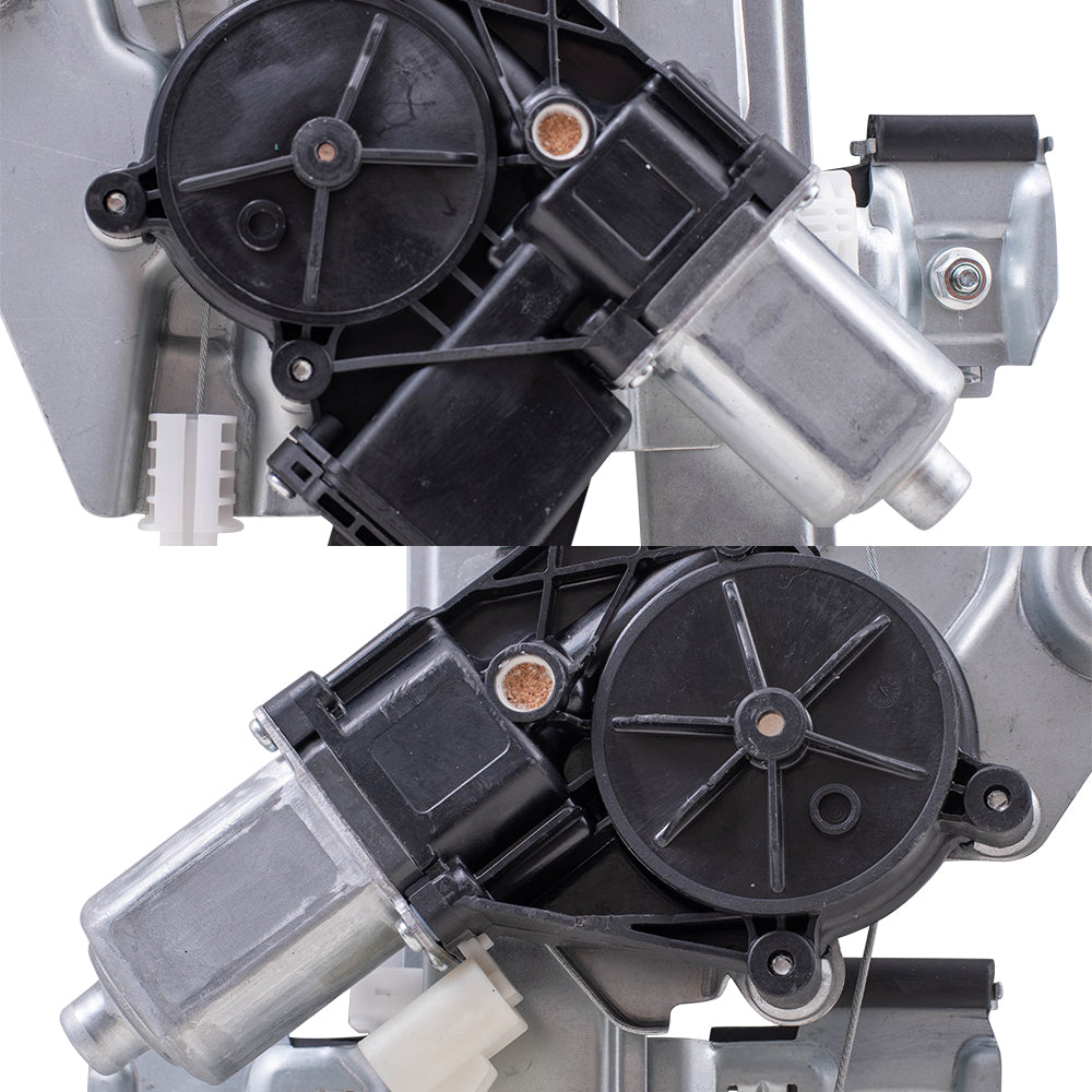 Driver Side Front and Rear Power Window Regulators with Motor-6 Pin Connector and One-Touch Open/Close Compatible with 2013-2019 Escape