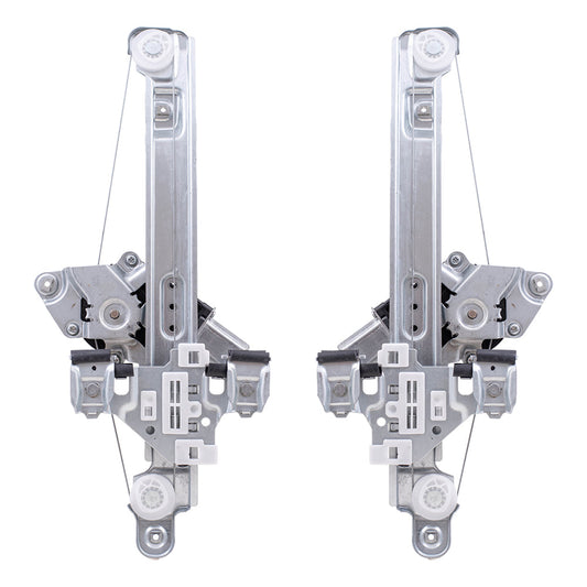 Rear Driver & Passenger Side Power Window Regulators W/Motor-6 Pin Connector and One-Touch Open/Close Compatible with 2013-2019 Escape/2013-2018 C-Max Hybrid/2013-2017 C-Max Energi