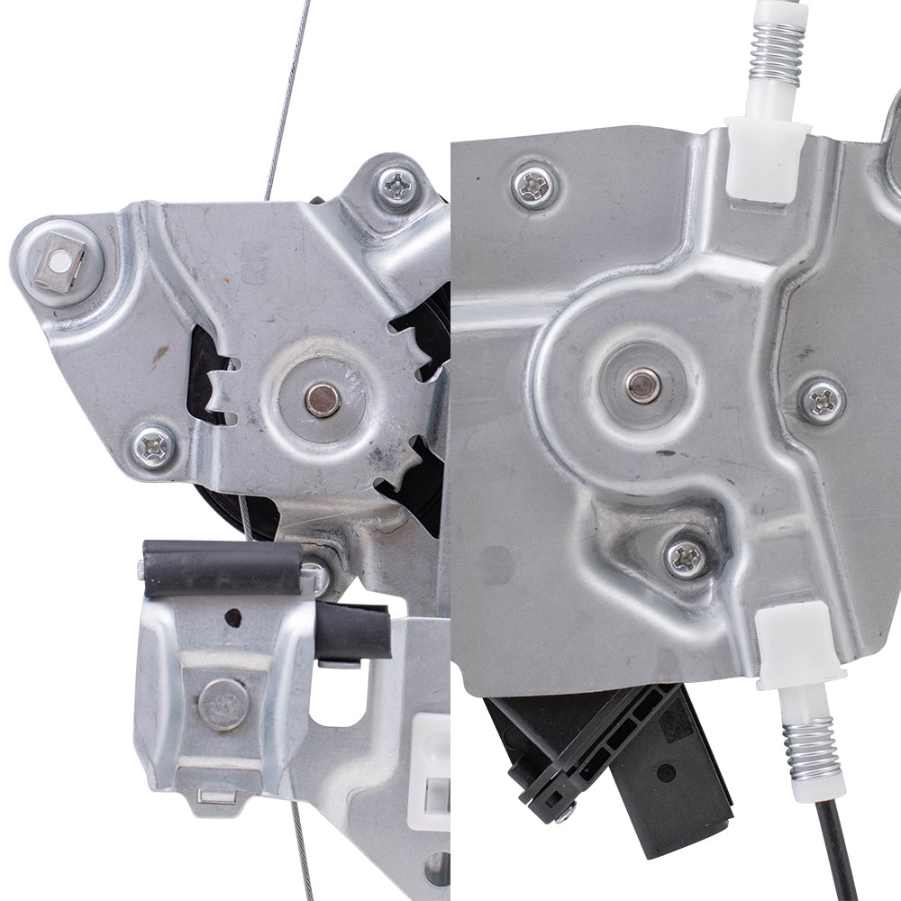 Driver and Passenger Side Power Window Regulators with Motor-6 Pin Connector and One-Touch Open/Close 4 Piece Set Compatible with 2013-2019 Escape