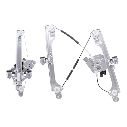 Passenger Side Front and Rear Power Window Regulators with Motor-6 Pin Connector and One-Touch Open/Close Compatible with 2013-2019 Escape