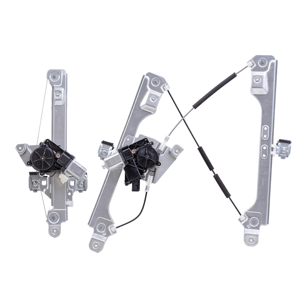 Passenger Side Front and Rear Power Window Regulators with Motor-6 Pin Connector and One-Touch Open/Close Compatible with 2013-2019 Escape