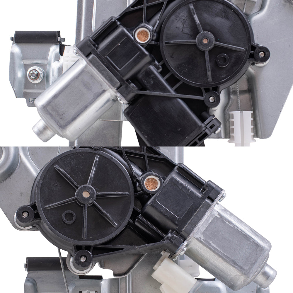 Passenger Side Front and Rear Power Window Regulators with Motor-6 Pin Connector and One-Touch Open/Close Compatible with 2013-2019 Escape