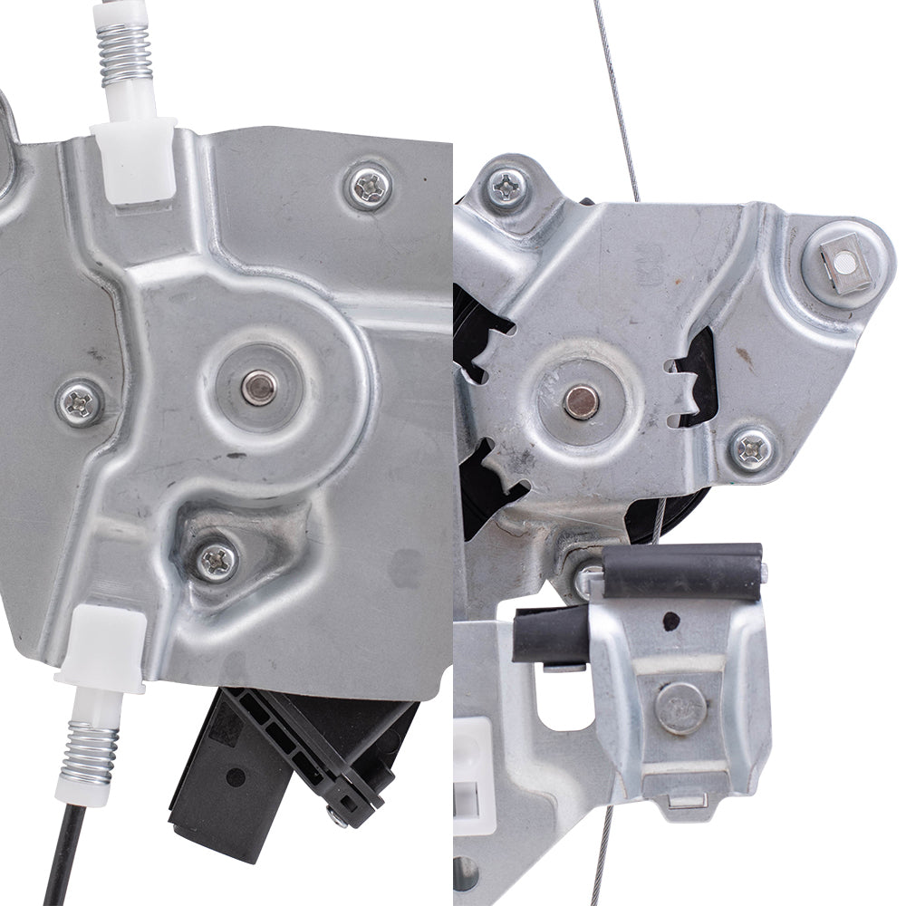 Passenger Side Front and Rear Power Window Regulators with Motor-6 Pin Connector and One-Touch Open/Close Compatible with 2013-2019 Escape