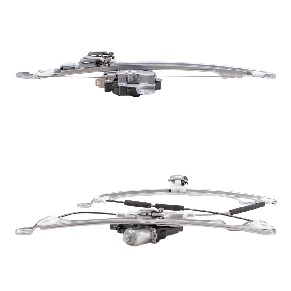 Passenger Side Front and Rear Power Window Regulators with Motor-6 Pin Connector and One-Touch Open/Close Compatible with 2013-2019 Escape