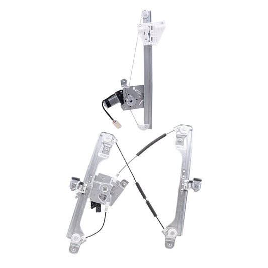 Front and Rear Driver Left Power Window Regulators with Motor Compatible with 2013-2019 Ford Escape