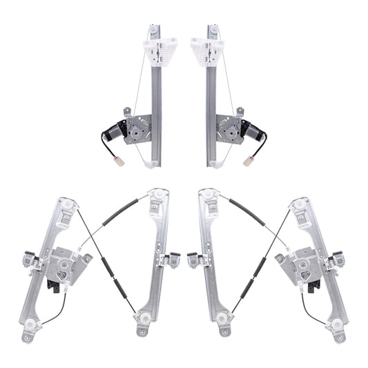 Driver Left Passenger Right Power Window Regulators Set with Motor 4 Piece Set Compatible with 2013-2019 Ford Escape