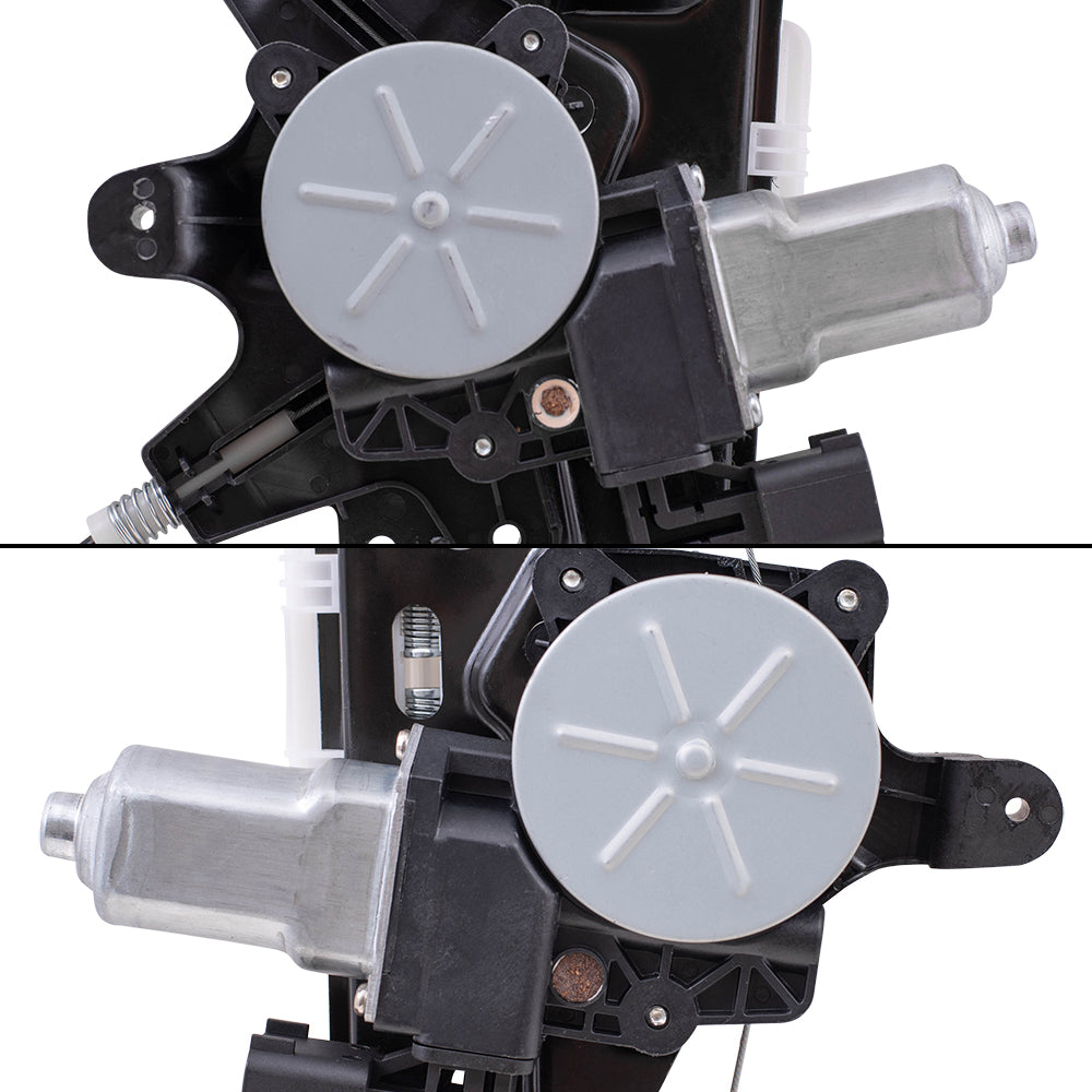 Driver & Passenger Side Power Window Regulators W/Motor & 6 Pin Connector 4 Piece Set Compatible with 2012-2018 Focus & Focus Electric/ 2016-2018 Focus RS/ 2015-2018 Focus ST