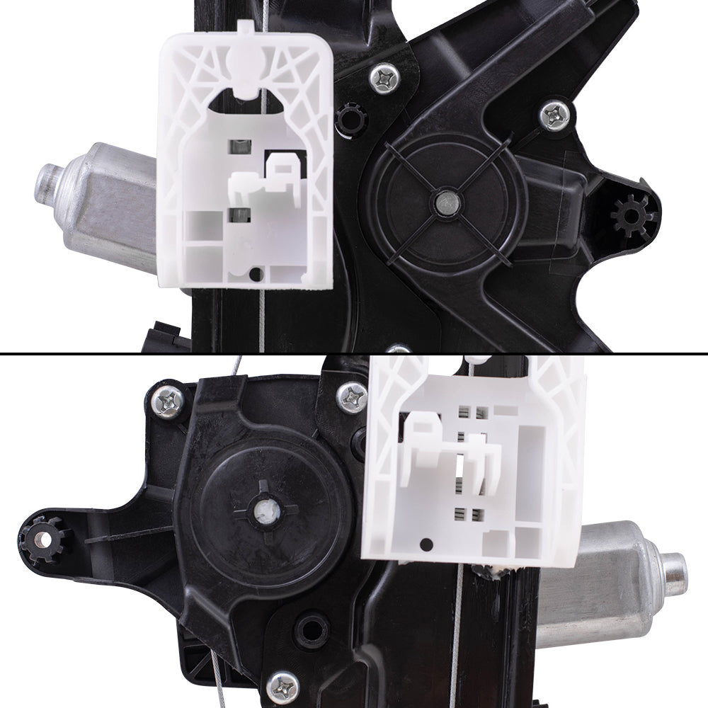 Driver & Passenger Side Power Window Regulators W/Motor & 6 Pin Connector 4 Piece Set Compatible with 2012-2018 Focus & Focus Electric/ 2016-2018 Focus RS/ 2015-2018 Focus ST