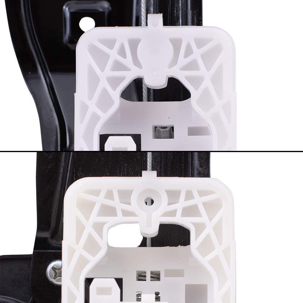 Driver and Passenger Side Power Window Regulators with Motor, 2 Pin Connector and One Touch Open 4 Piece Set Compatible with 2012-2018 Focus