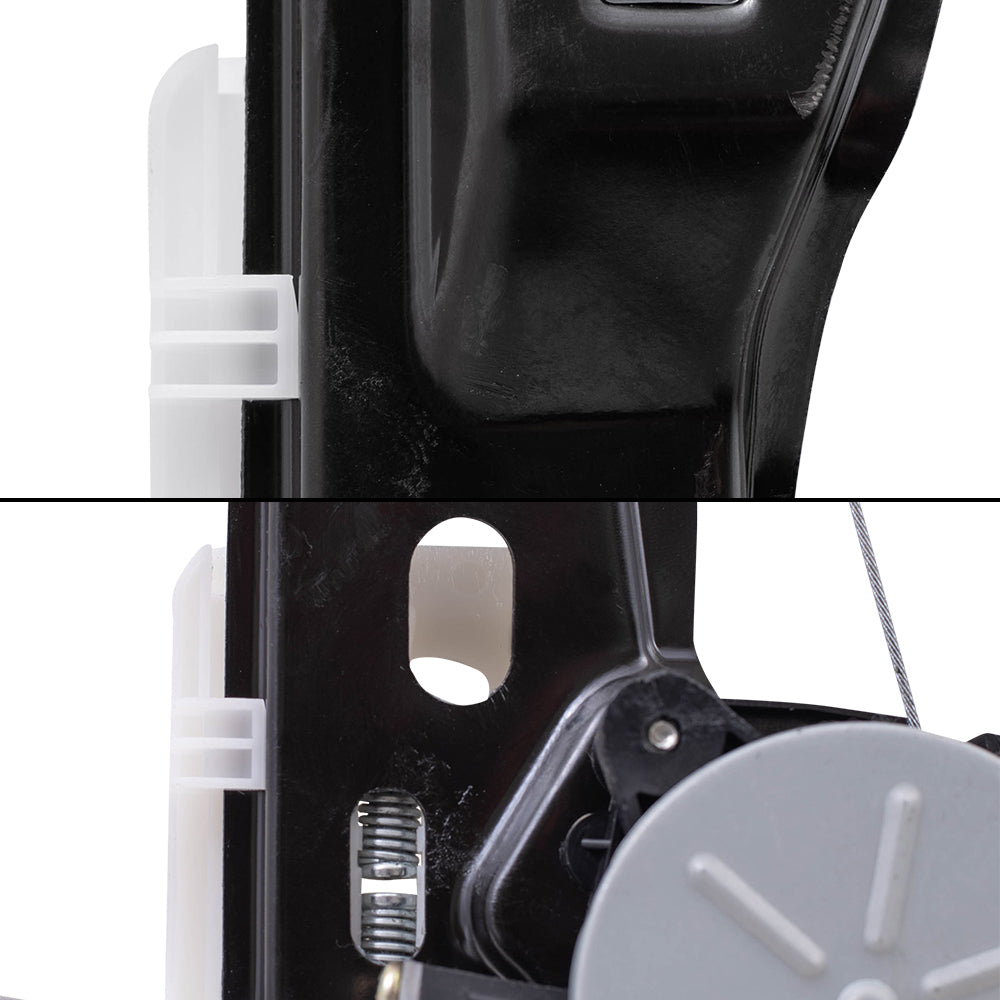 Driver and Passenger Side Power Window Regulators with Motor, 2 Pin Connector and One Touch Open 4 Piece Set Compatible with 2012-2018 Focus