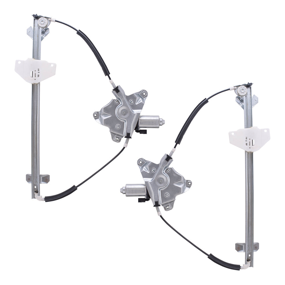 Driver and Passenger Side Front Power Window Regulators w/ Motor Compatible with 10-13 Transit Connect