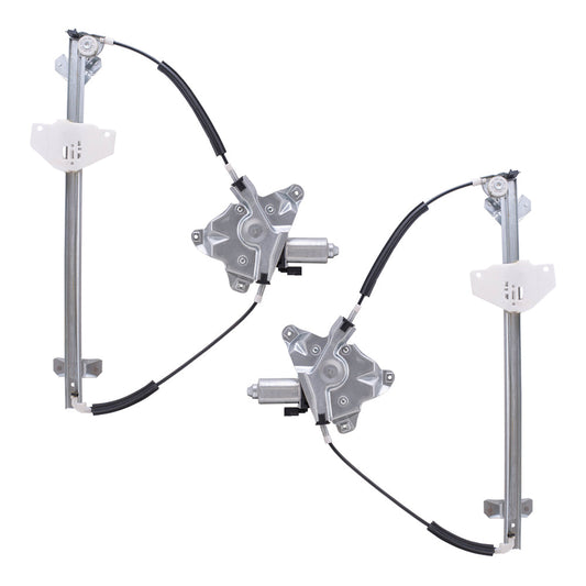 Driver and Passenger Side Front Power Window Regulators w/ Motor Compatible with 10-13 Transit Connect