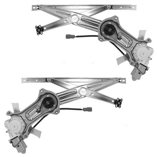 Driver and Passenger Front Power Window Lift Regulators & Motor Assemblies Replacement for Ford F6ZZ6323394AA F6ZZ6323395AA