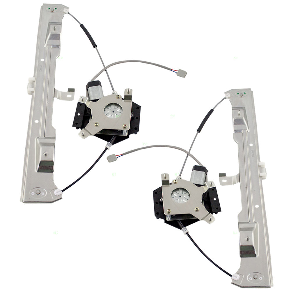 Driver and Passenger Rear Power Window Regulators & Motors Assemblies Compatible with 02-10 Explorer/Sport Trac Aviator Mountaineer 6L2Z7827001BA 6L2Z7827000BA