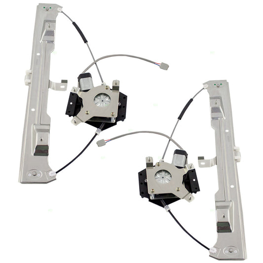 Driver and Passenger Rear Power Window Regulators & Motors Assemblies Compatible with 02-10 Explorer/Sport Trac Aviator Mountaineer 6L2Z7827001BA 6L2Z7827000BA