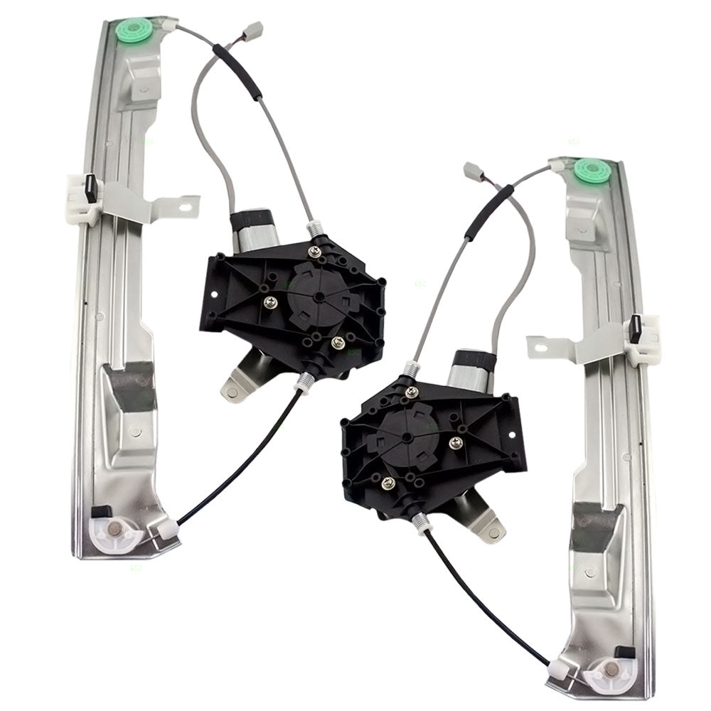 Driver and Passenger Rear Power Window Regulators & Motors Assemblies Compatible with 02-10 Explorer/Sport Trac Aviator Mountaineer 6L2Z7827001BA 6L2Z7827000BA