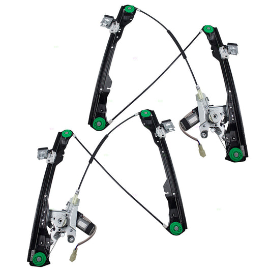 Pair Set Front Power Window Lift Regulators w/ Motors Assemblies Compatible with 2008-2011 Focus Sedan 8S4Z5423395AA 8S4Z5423200BA