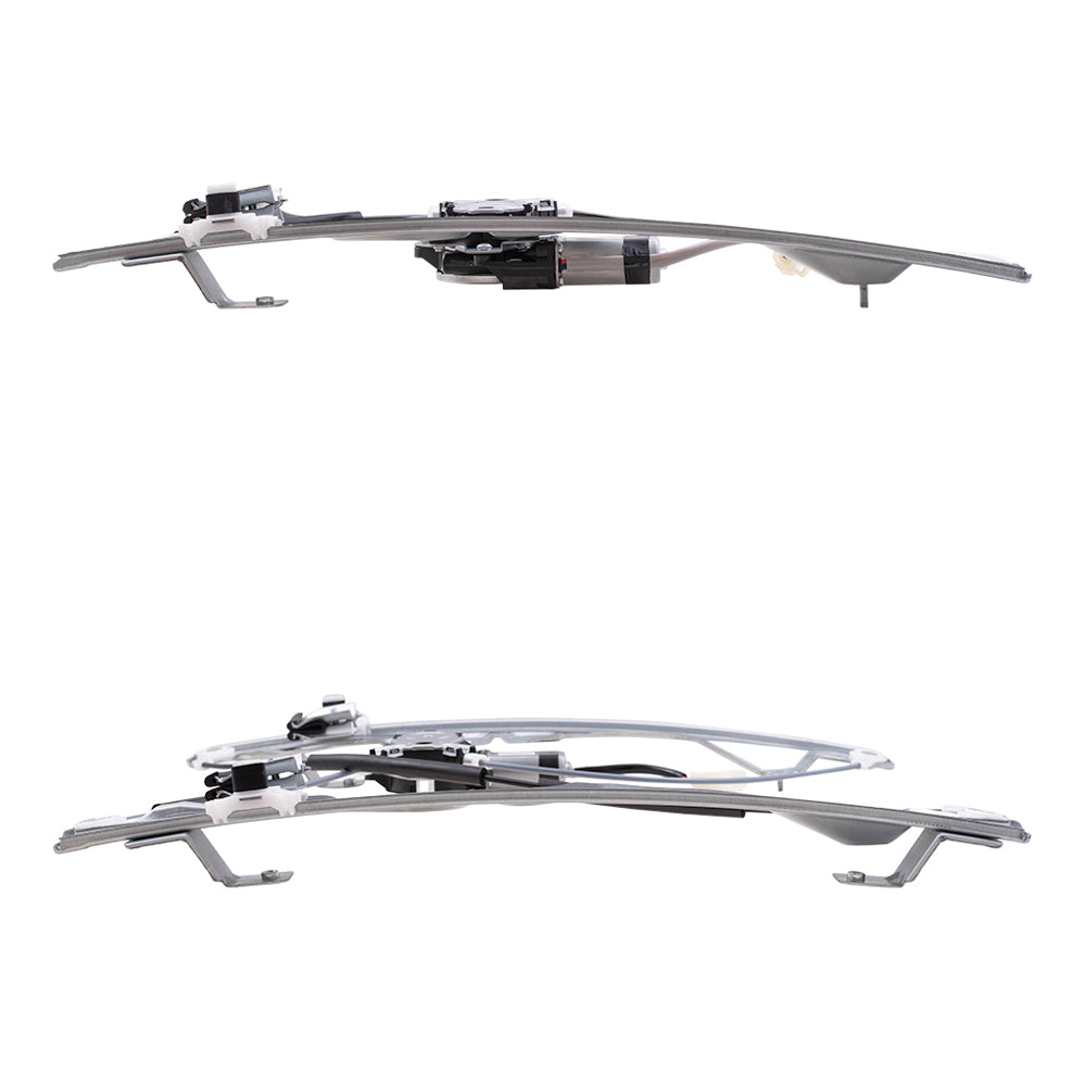 Front and Rear Driver Left Power Window Regulators with Motor Compatible with 2009-2010 Ford F-150