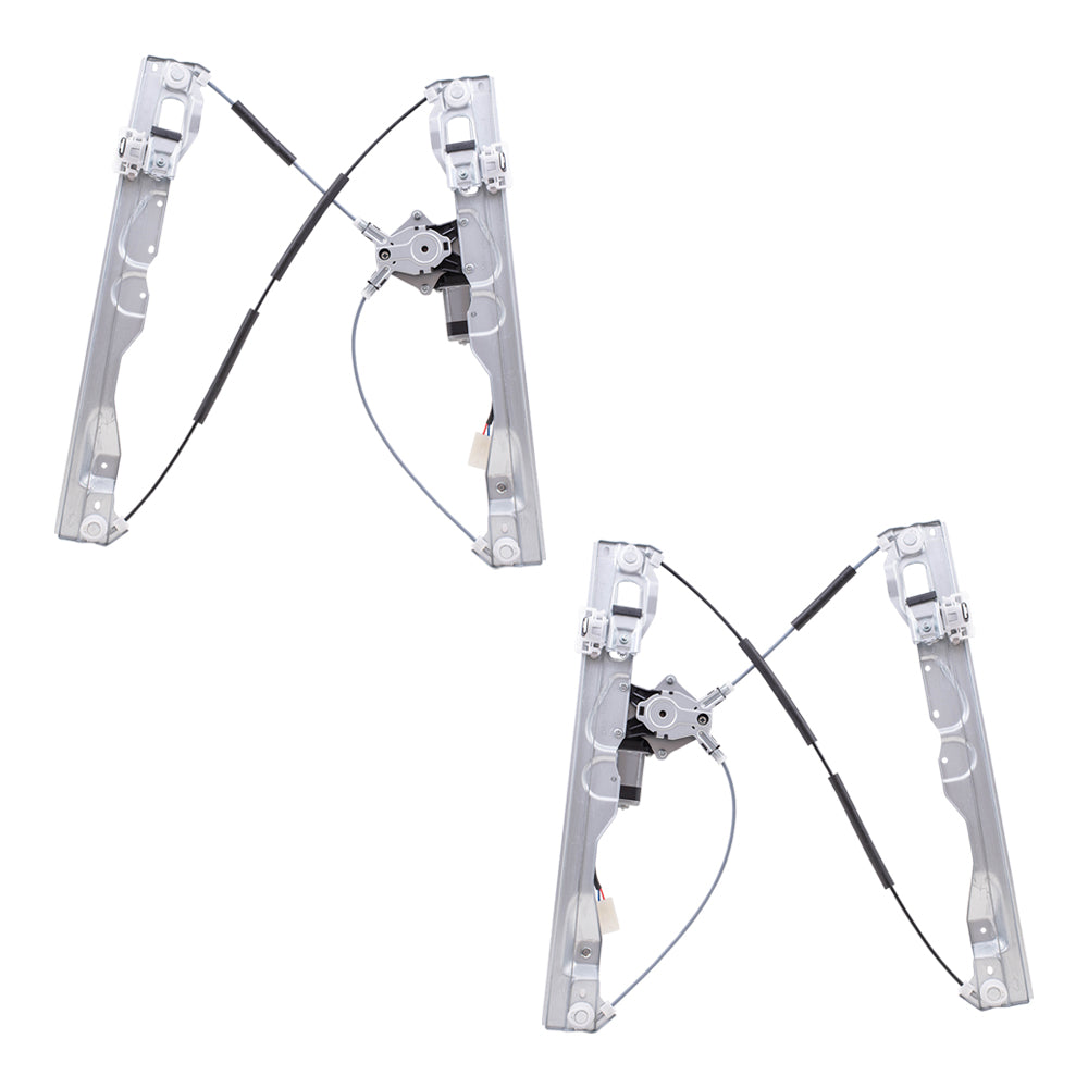 Driver Left Passenger Right Set Rear Power Window Regulators with Motors Assembly Set Compatible with 2009-2014 Ford F-150