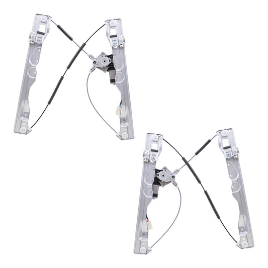 Driver Left Passenger Right Set Rear Power Window Regulators with Motors Assembly Set Compatible with 2009-2014 Ford F-150
