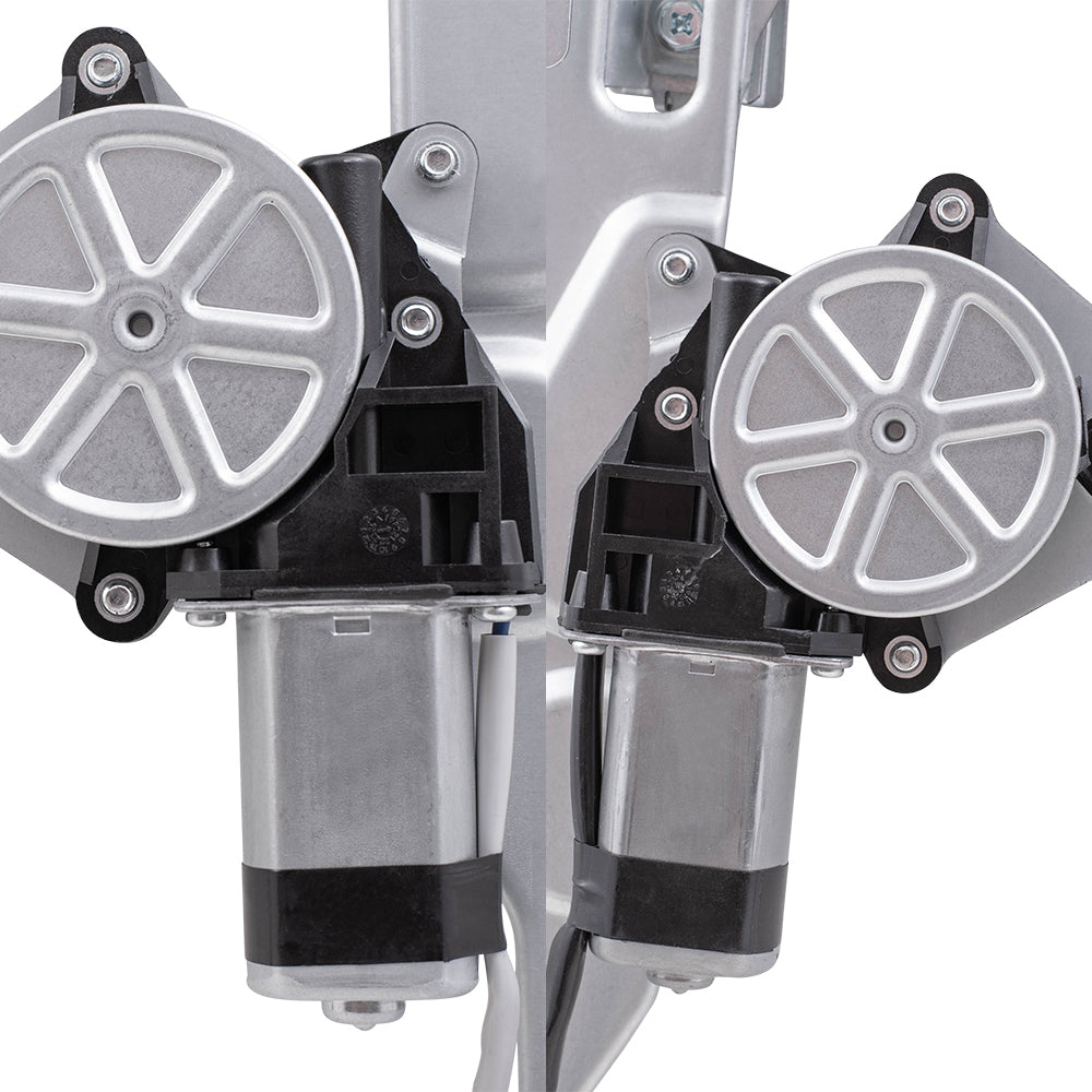Front and Rear Power Window Regulators with Motor 4 Piece Set Compatible with 2009-2010 Ford F-150