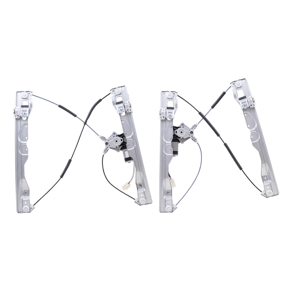 Front and Rear Passenger Right Power Window Regulators with Motor Compatible with 2009-2010 Ford F-150