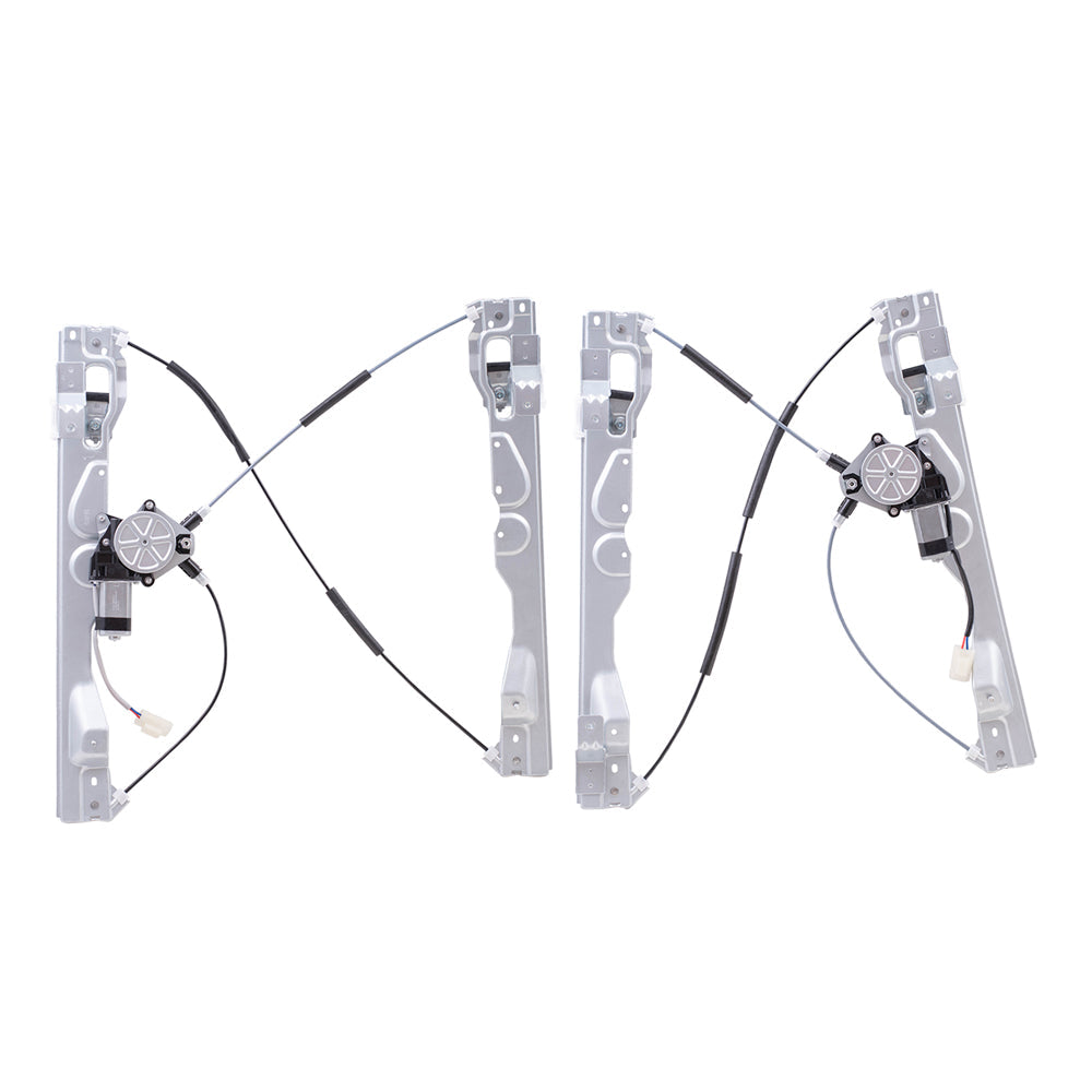 Front and Rear Passenger Right Power Window Regulators with Motor Compatible with 2009-2010 Ford F-150