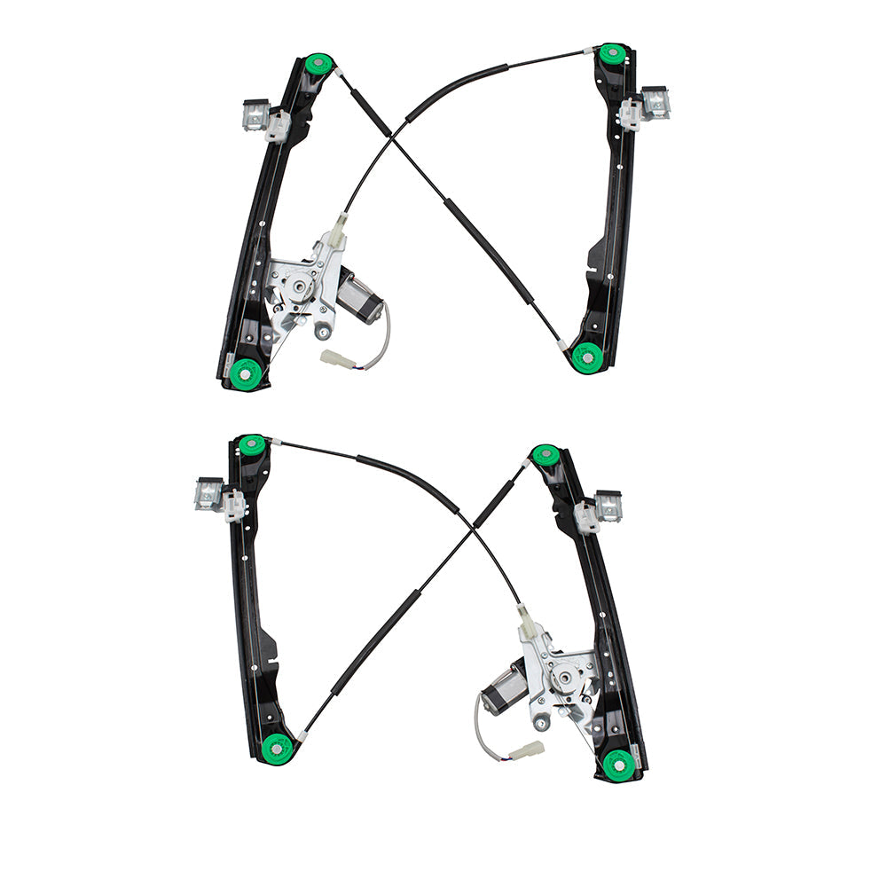 Pair Set Front Power Window Lift Regulators & Motors Assemblies Compatible with 08-10 Focus Coupe 8S4Z6323201BA 8S4Z6323200BA