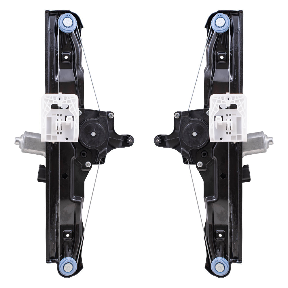 Rear Driver Left Passenger Right Power Window Regulator Set with Motor-6 Pin Connector and One-touch Open/Close Compatible with 2012-2018 Ford Focus