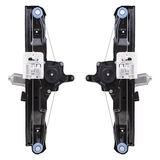 Rear Driver Left Passenger Right Power Window Regulator Set with Motor-6 Pin Connector and One-touch Open/Close Compatible with 2012-2018 Ford Focus