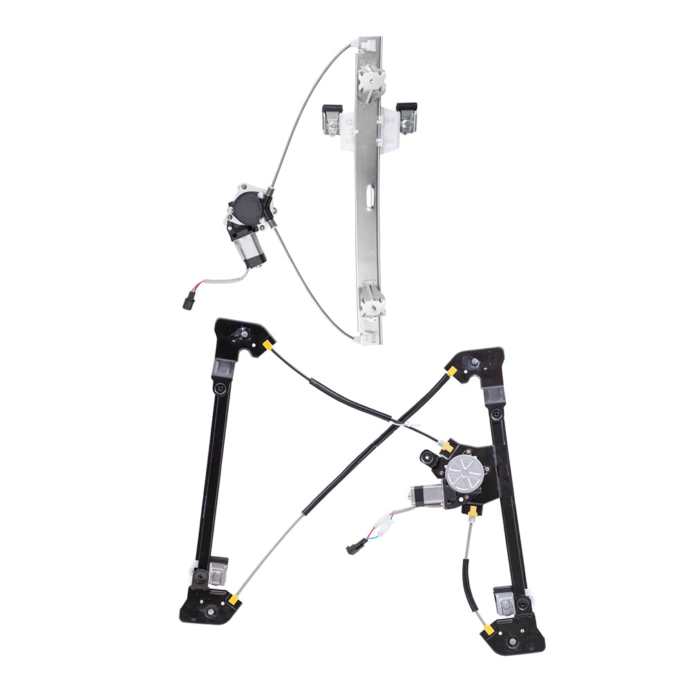 Front and Rear Driver Left Power Window Regulators with Motor Compatible with 2004-2008 Ford F-150