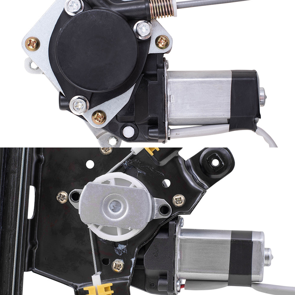 Front and Rear Power Window Regulators with Motor 4 Piece Set Compatible with 2004-2008 Ford F-150